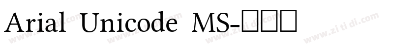 Arial Unicode MS字体转换